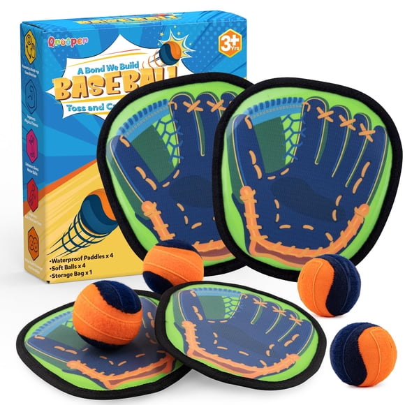 Juego de pelota Toss and Catch Qrooper para niños, béisbol al aire libre