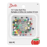 Bola De Colores Pins Dritz 44 De 1-1/4 Pulgadas (100 Unidades) Niquelada