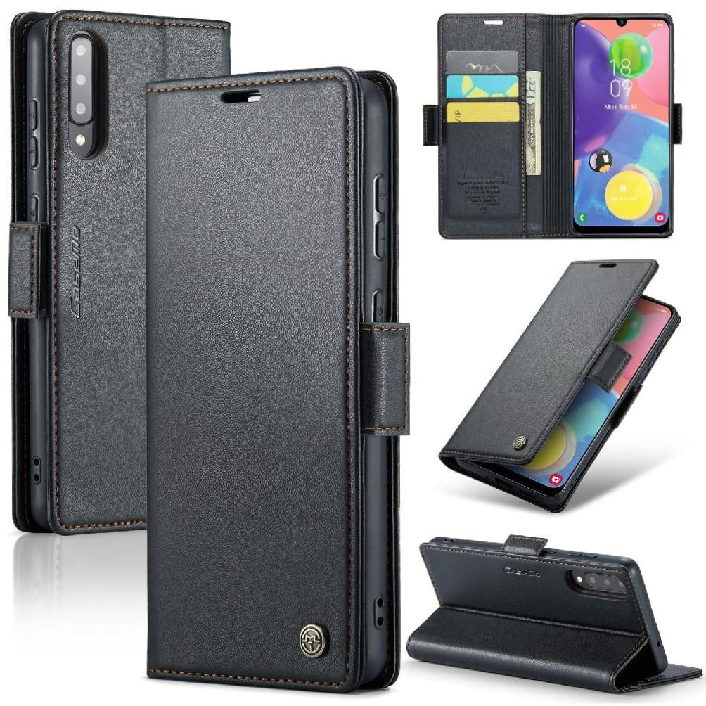Caseme Tipo Cartera Samsung Galaxy A70/a70s Con Cierre Magnético, Rfid, Tarjetero, Soporte, Carga Inalámbrica