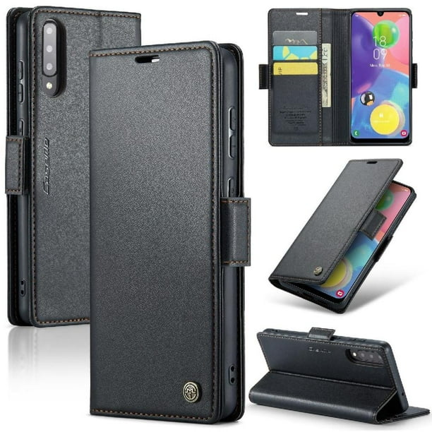 CaseMe tipo cartera Samsung Galaxy A70/A70S con cierre magnético, RFID, tarjetero, soporte, carga inalámbrica