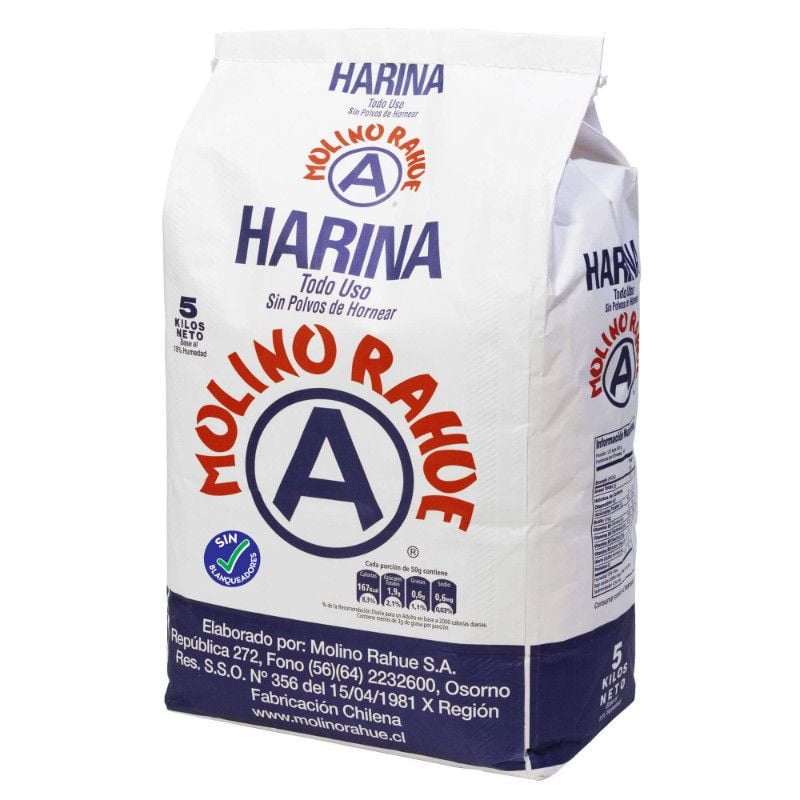 Harina Flor Papel Rahue 5 Kg Molino Rahue