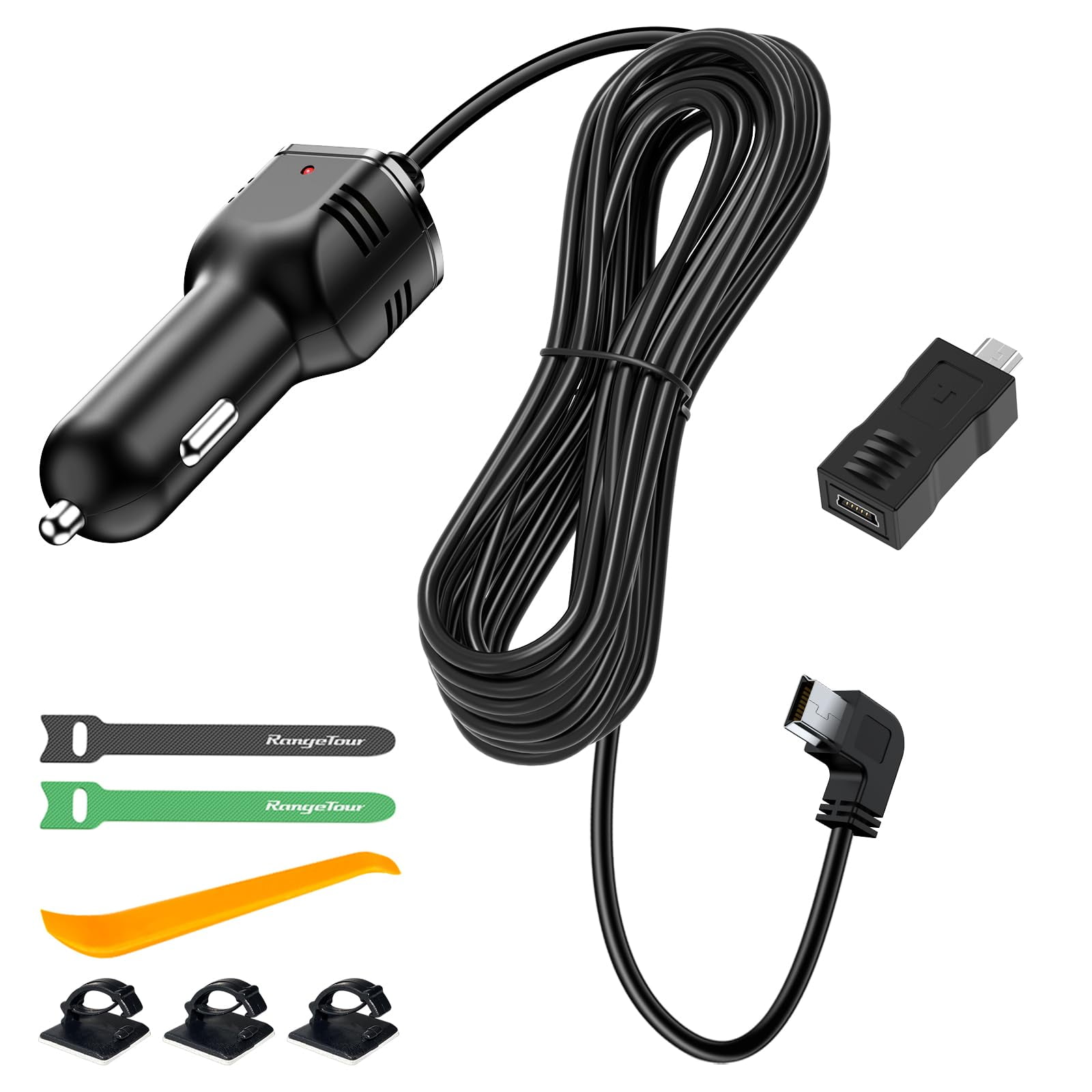 Adaptador De Cargador De Coche Y Cable De Alimentación Para Cámara De Salpicadero Range Tour