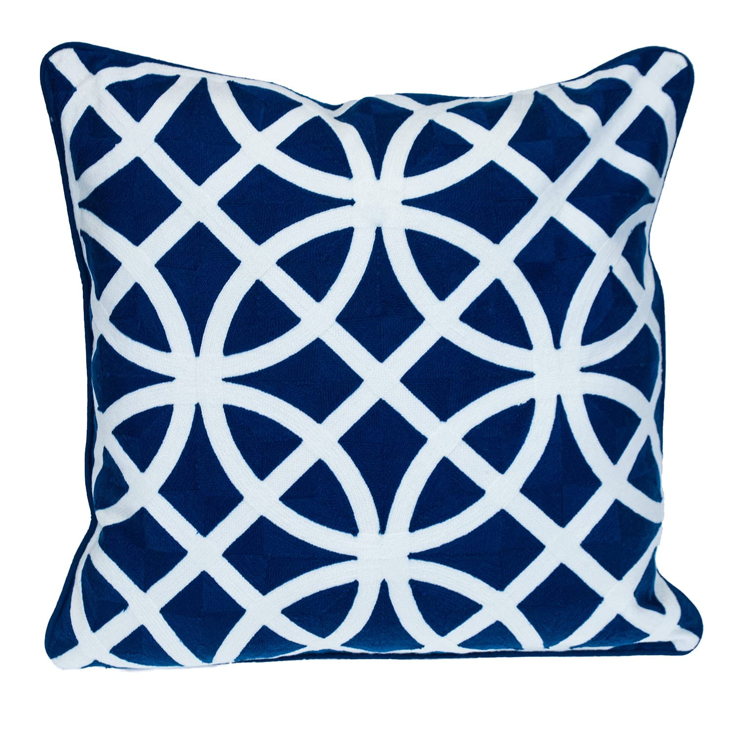 Parkland Collection - Almohada Cuadrada Geométrica Azul 50x50 Cm De La Colección Parkland
