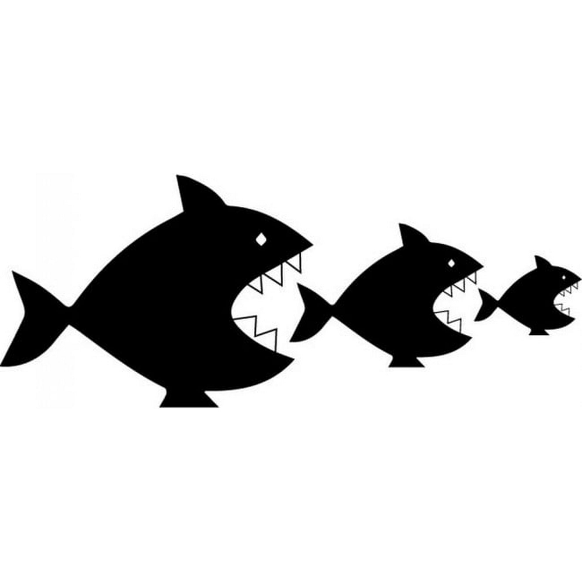 Rienda Libre Graphics - Decomural Fish Eat Fish Bathroom Ws-32821