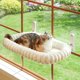 thumbnail image 1 of Zakkart SnugCloud Foldable Cat Window Perch Cream White, M, 1 of 3