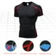thumbnail image 5 of Camisetas de compresión de manga corta para hombre, paquete de 2, camisetas deportivas de capa base, camiseta deportiva de entrenamiento, color negro, 5 of 6