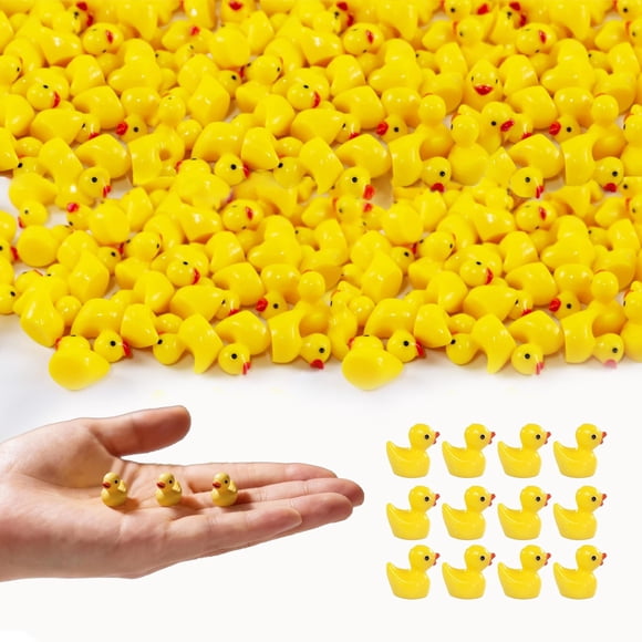 Mini Patitos ResinGlow - Set de 370 Figuras Amarillas
