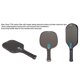 thumbnail image 3 of Pala de Pickleball Ronbus R1.16 con Núcleo de 16 mm y Fibra de Carbono T700, 3 of 7