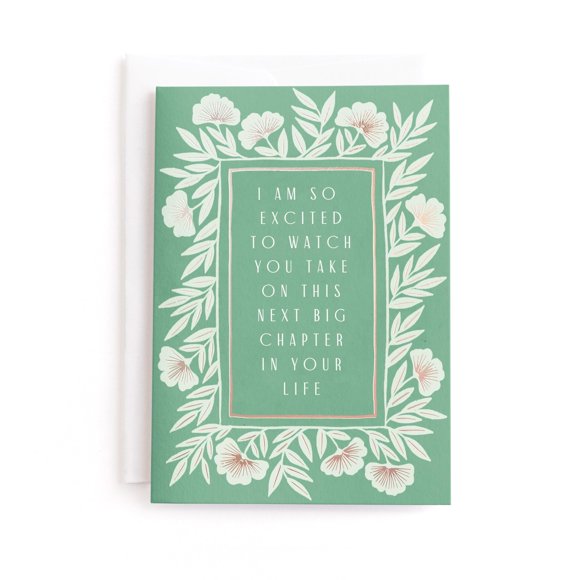 Tarjeta de Felicitación Minted 5x7 Nuevo Capítulo Floral