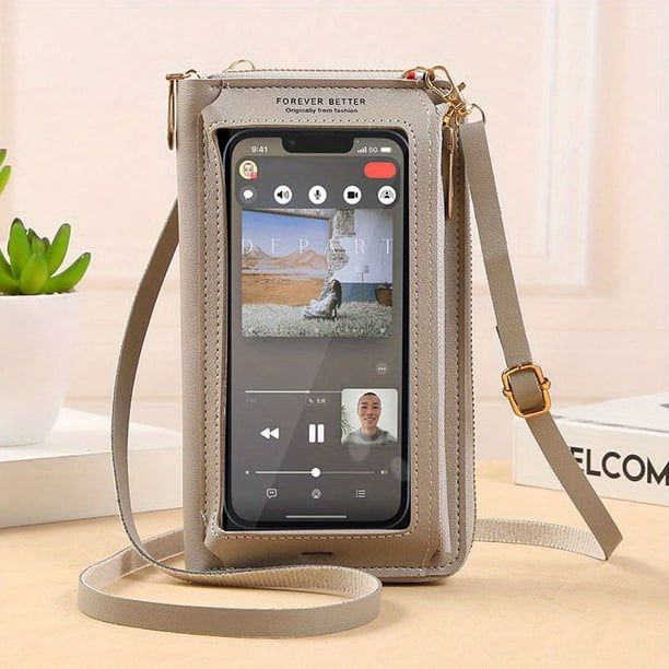 Fashion PU Leather Touch Screen Mobile Phone Bag For Iphone 15 14 13 11 12 Pro Max X XR XS Max 6 6s 7 8 Plus Case