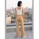 thumbnail image 2 of Pantalón Mujer Flare Pierna Ancha Cintura Elasticada Camel, 2 of 8