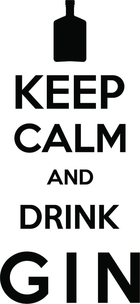 Rienda Libre Graphics - Decomural Drink Gin Keep Calm Ws-41470