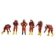 thumbnail image 5 of 6x 1:64 Figuras De Personas Bombero Figuras De Personas Para Casa De Muñecas Micro Paisajes Naranja, 5 of 5
