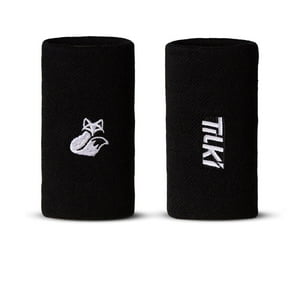 Muñequera Tilki Larga Pro Terry Negra X2 Tenis Padel