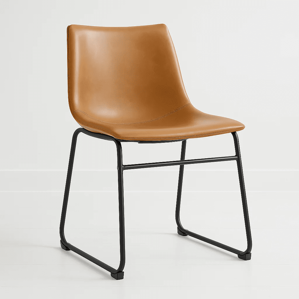 Klik Muebles - Silla Burgos De Comedor O Living De Cuero Sintético Y Metal Industrial