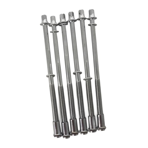 6x Varillas de Tensión para Tambores, Tornillos Tom Lug, Varilla de Tensión Del Tambor, Juego de Bombo de Varillas de Tensión Clave, Repuesto de Acces 6mmx100mm