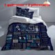 thumbnail image 1 of 3pcs Doctor Creative Design Themed Printed Bedding Set Soft Duvet Cover and Two Pillowcases, 1 of 5