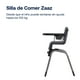 thumbnail image 2 of Silla de Comer Zaaz Pewter, 2 of 7