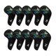 thumbnail image 5 of 10x Golf Iron Headcover Pu Equipo De Entrenamiento Deportes Al Aire Libre Club Head Cover Negro, 5 of 5