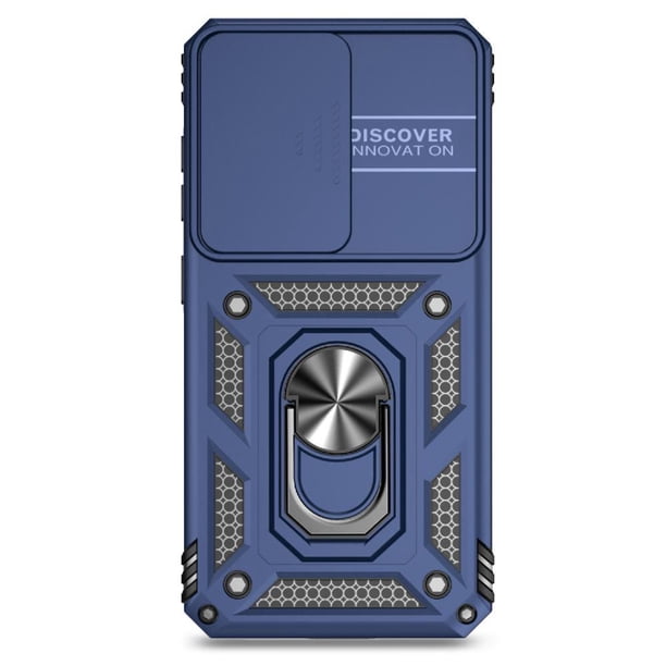 Funda Resistente Anillo Soporte Samsung Galaxy S25 Privacidad Cámara Montaje Magnético Azul