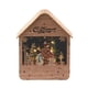 thumbnail image 2 of Casa De Nieve Navideña, Regalo De Navidad Para Niños, Cabaña De Troncos Brillante Para Fiesta, Casa De Vacaciones S, Color Madera, 2 of 5