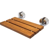 Home Aesthetics - Asiento De Ducha Plegable Montado En La Pared, Madera De Teca, 20 Cm