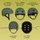 thumbnail image 2 of Casco Retrospec Dakota ABS EPS con 10 ventilaciones, 2 of 3