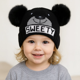 thumbnail image 3 of GORRO DE LANA INFANTIL CON CHIPORRO Y DOS POMPONES BEBE UNISEX, 3 of 3
