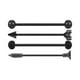 thumbnail image 2 of Aretes Con Barra Industrial De Acero Inoxidable De 4 Piezas, Negro, 2 of 3