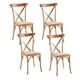 thumbnail image 1 of Pack de 4 Sillas Crossback Madera Rattan Natural, 1 of 4