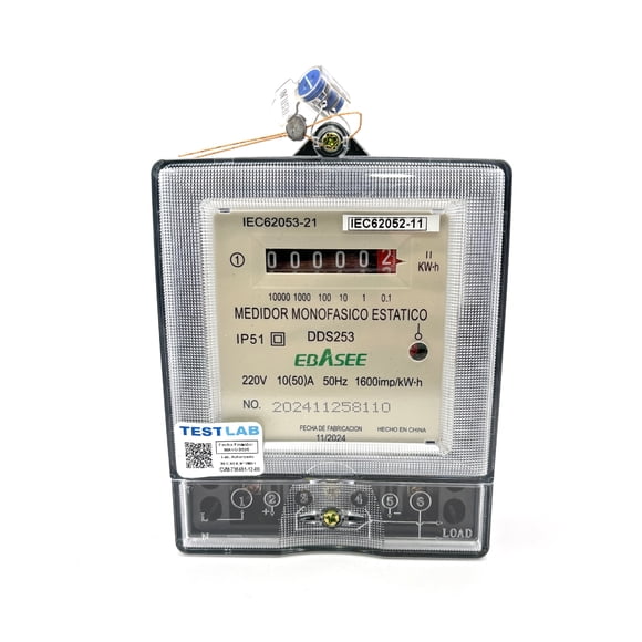 Medidor Electronico Monofasico Ebasee 10(50)a Certificado