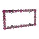 thumbnail image 4 of Marco para placa de matrícula Creathome 33 × 16 cm negro con brillantina rosa, 4 of 9
