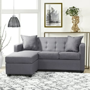 Masel - Seccional Intercambiable Gramado Tela Gris 170X130X83