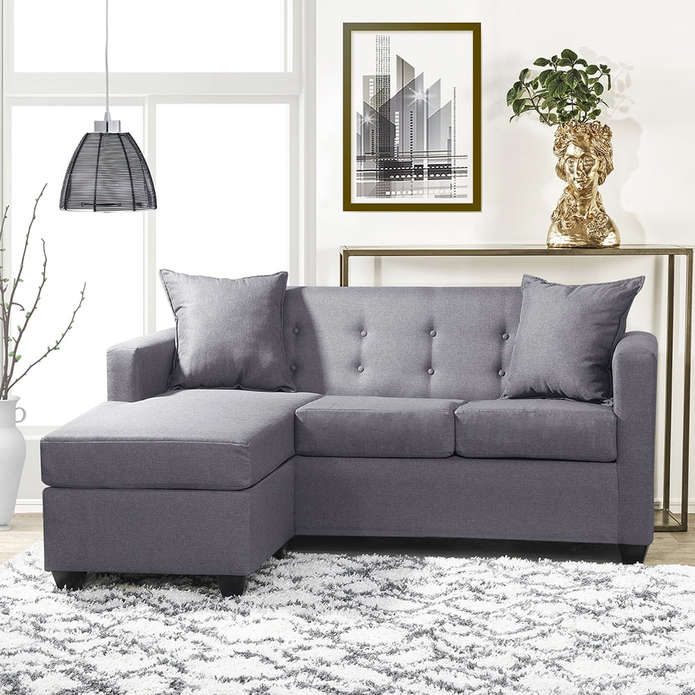 Masel - Seccional Intercambiable Gramado Tela Gris 170x130x83