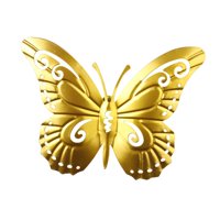 Bothyi - Decoración De Pared De Mariposa De Metal, Escultura De Mariposas Para Patio, Color Dorado
