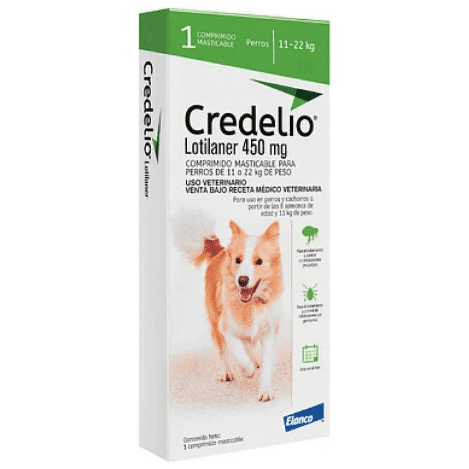 Antiparasitarios Credelio Para Perros De 11 A 22 Kg. Caja, 1 Comprimido