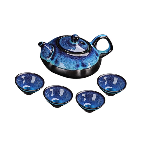Juego De Té De Cerámica Juego De Tetera De Regalo Fácil De Usar Para Restaurante Hogar Personal 13 Cm X 6 Cm 7 Cm X 3 Cm Sombreros Y Tazas