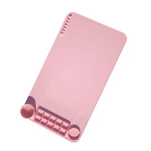 Magideal - Alfombrilla De Silicona Reutilizable Para Manualidades Mantel Individual Ranura De Mezcla De Colores Almohadilla De Antideslizante Hoja De , Rosa 27.505X49.95Cm