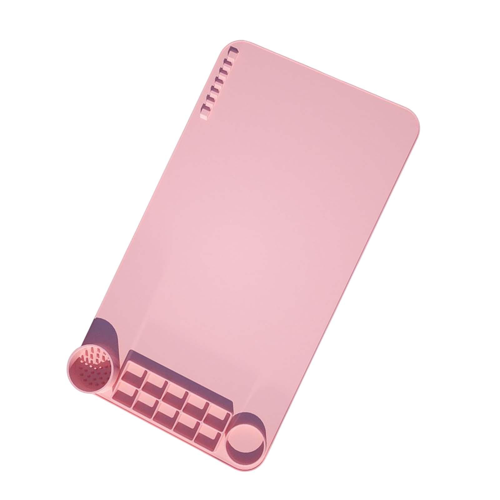 Magideal - Alfombrilla De Silicona Reutilizable Para Manualidades Mantel Individual Ranura De Mezcla De Colores Almohadilla De Antideslizante Hoja De , Rosa 27.505X49.95Cm