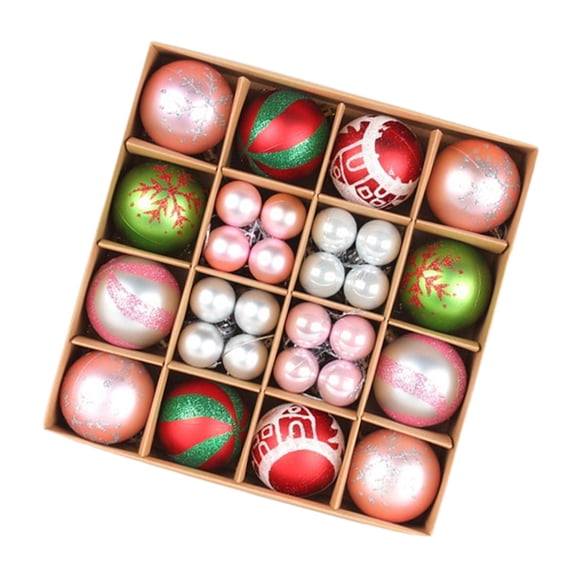 Juego De 40 Adornos De Bolas De Navidad, Colgantes Con Dijes Para Fiesta De Aniversario En El Patio, Estilo E