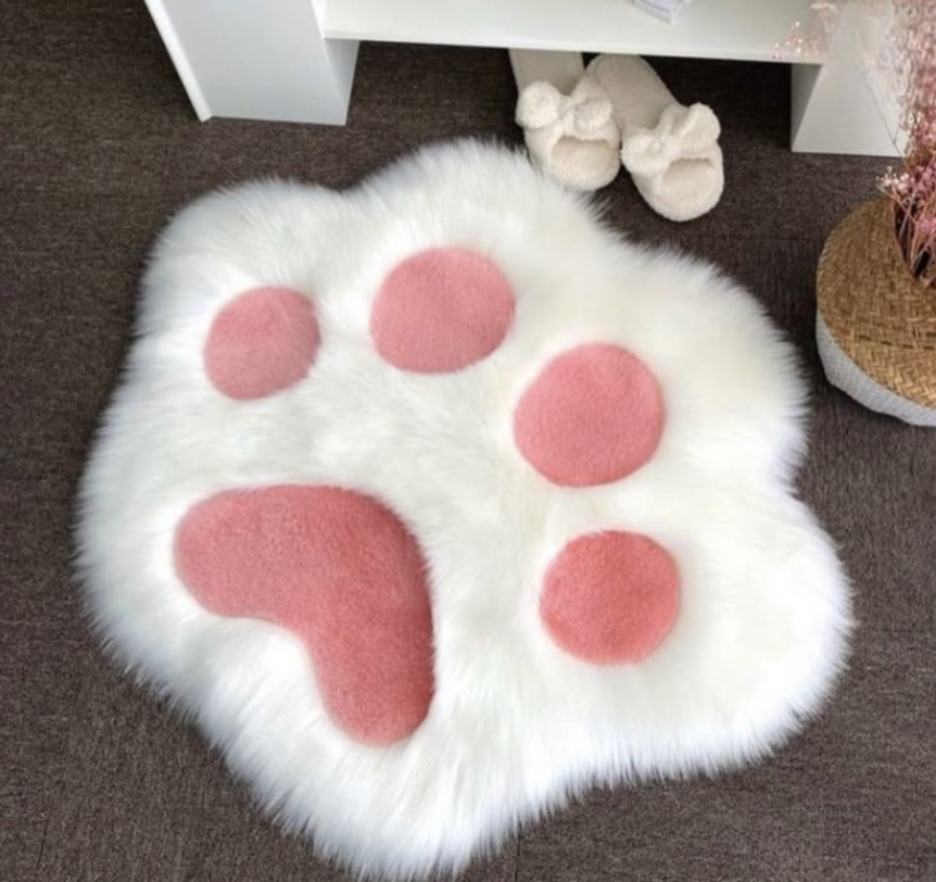 Tecnocasa - Alfombra Peluda Con Diseño De Huellita