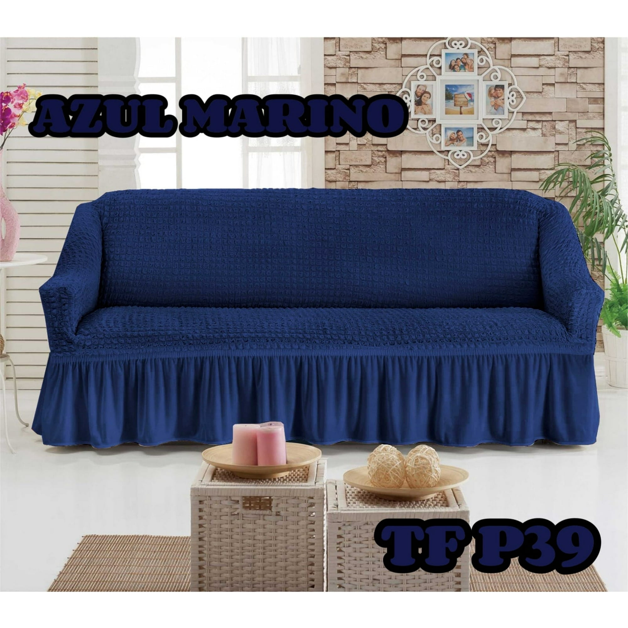 Angeles Del Hogar - Funda Cubre Sofa Sillon Cuadrille Turco 3 Cuerpos