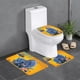 thumbnail image 1 of Juego de Alfombras de Baño Hitpig Terciopelo Coral 3 Piezas, 1 of 6