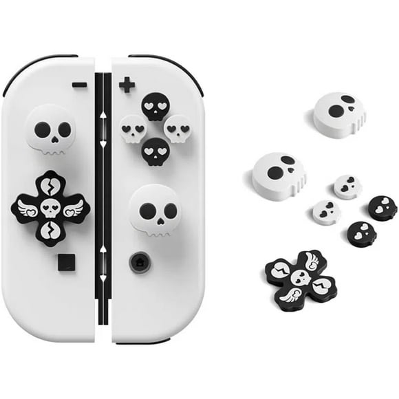Juego de Tapas de Silicona para D-Pad y Botones ABXY con Joystick para Nintendo Switch/OLED/Lite - Tapas de Agarre Suave para Pulgar, Accesorios de Juego Compatibles-Multicolor