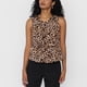 thumbnail image 3 of Blusa Mujer Sin Mangas Amarras Animal Print Café Corona, 3 of 5