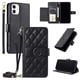 thumbnail image 5 of Funda tipo billetera FOXDOCK para iPhone 11 – Tapa abatible con correa para mujer, 5 of 5