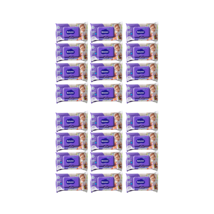 24 Paquetes Toallitas Humedas Babysec Hipoalergenicas Aloe Vera 1080 Unidades