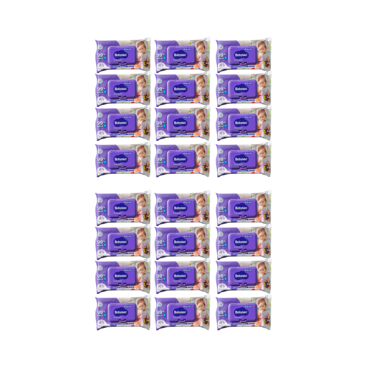 24 Paquetes Toallitas Humedas Babysec Hipoalergenicas Aloe Vera 1080 Unidades