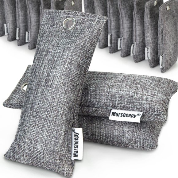 Bolsas desodorizantes para zapatos Marsheepy de color carbón, 24 unidades, 50 g