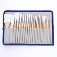 Xusx111 - Pinceles De Pintura De Poliéster Multiforma Para Acrílico, Aceite, Acuarela, Gouache, 24 Cuentas Diferentes Tamaños, Color De Madera